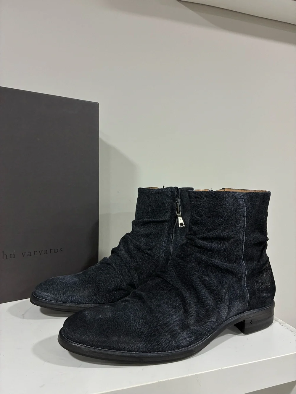 $798 John Varvatos Collection Morrison Sharpei Boot Size EU 43 USA 10
